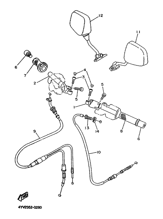 Steering handle. cable