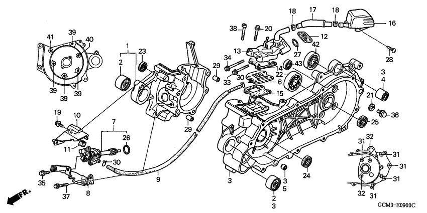 Crankcase/oil pump
