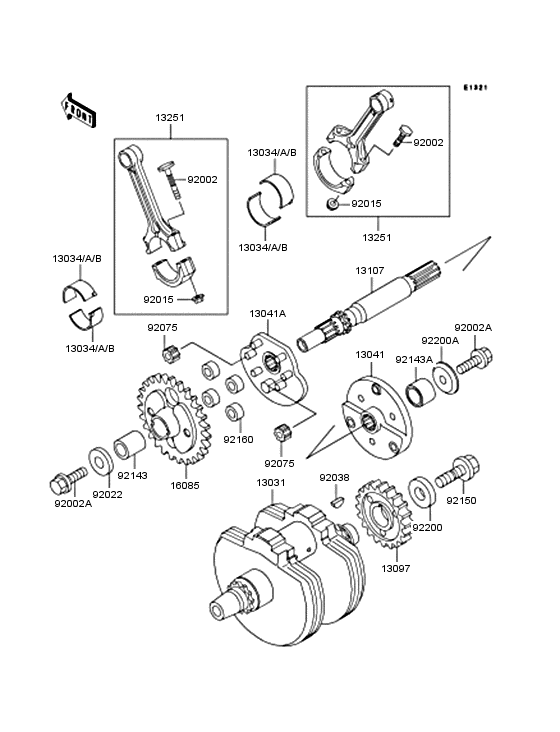 VN800 Коленвал