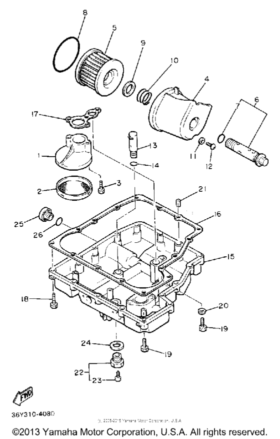 FJ1200AD Маслянный фильтр