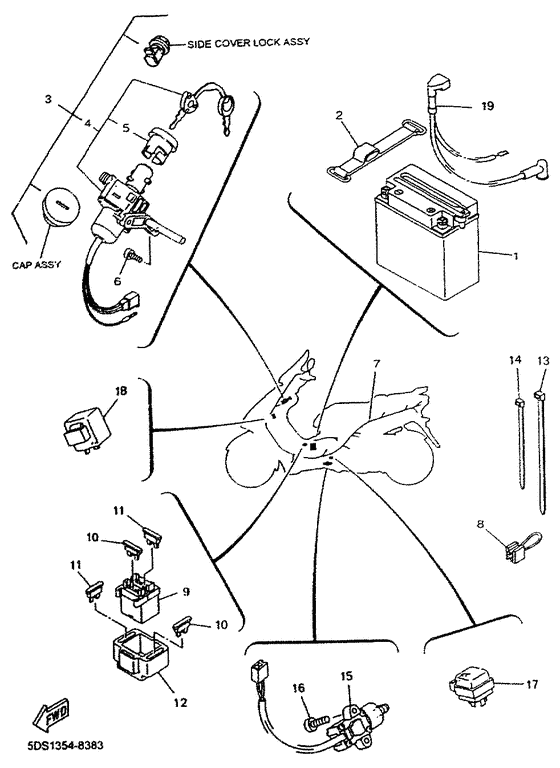 YP125 Grupo electrico 2