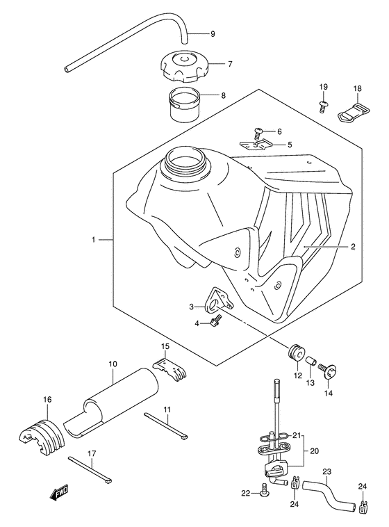 DR-Z400 Tank fuel