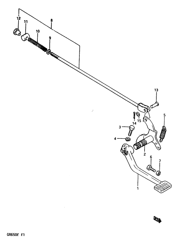 GR650 Передний суппорт