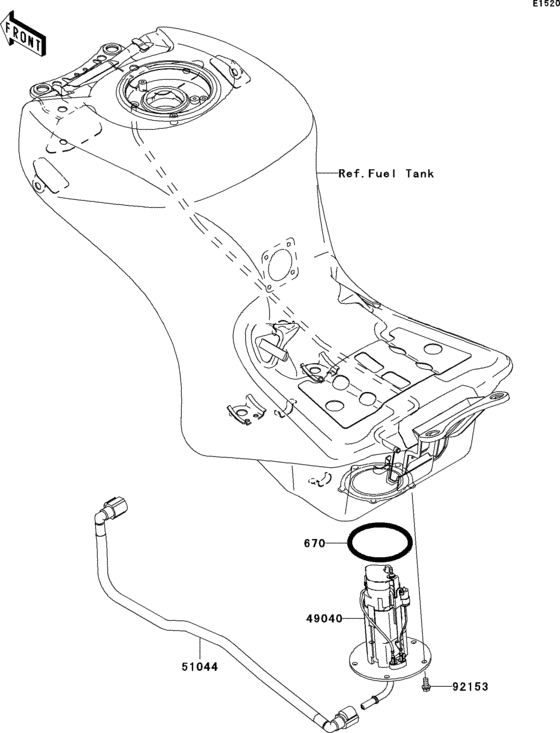 ZX1400 Топливный насос