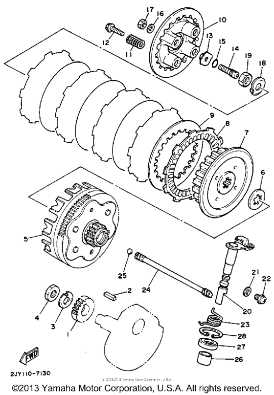 TW200W Сцепление