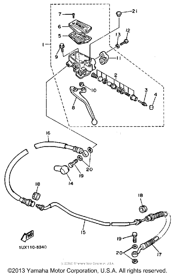 FJ1200TC Главный тормозной цилиндр