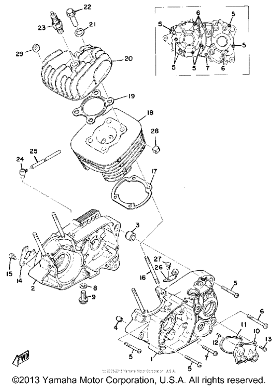 Crankcase cylinder