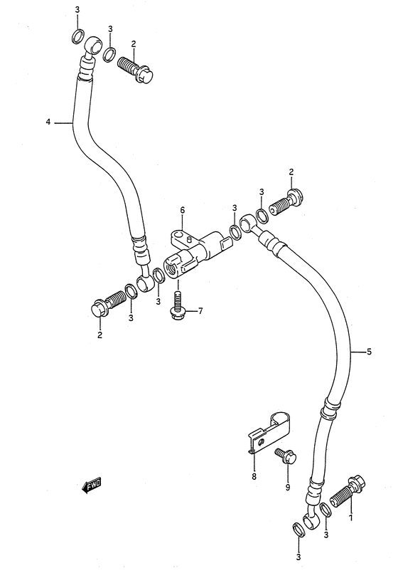 GSF400 Передние тормозные трубки
