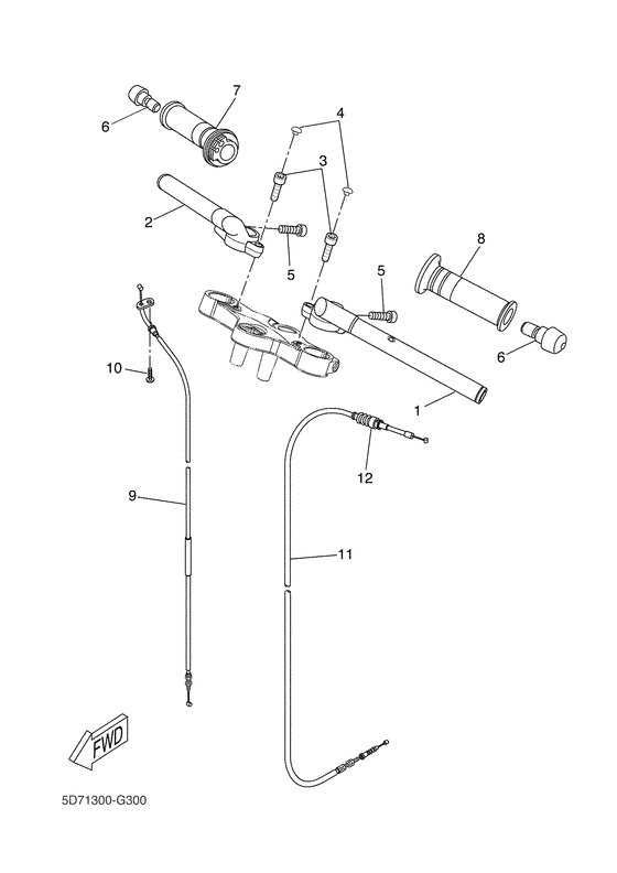 Steering handle & cable