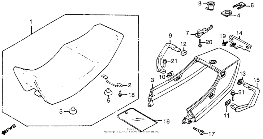 Seat + rear cowl