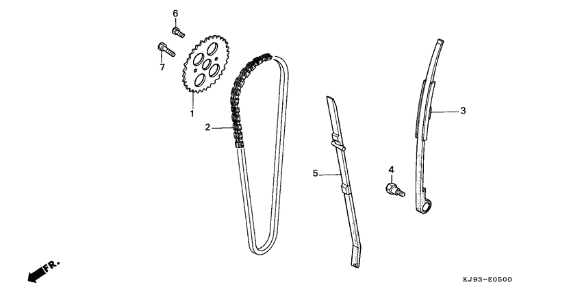 CH125 Цепь грм / натяжное устройство