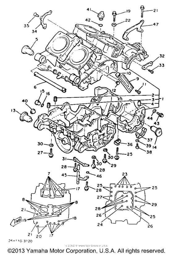 Crankcase cylinder