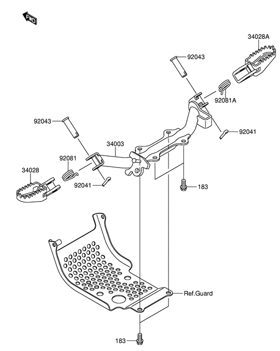DR-Z110 Подножки