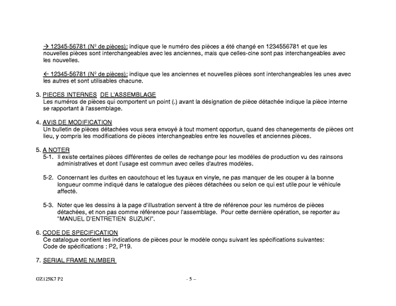 GZ125 Catalog preface