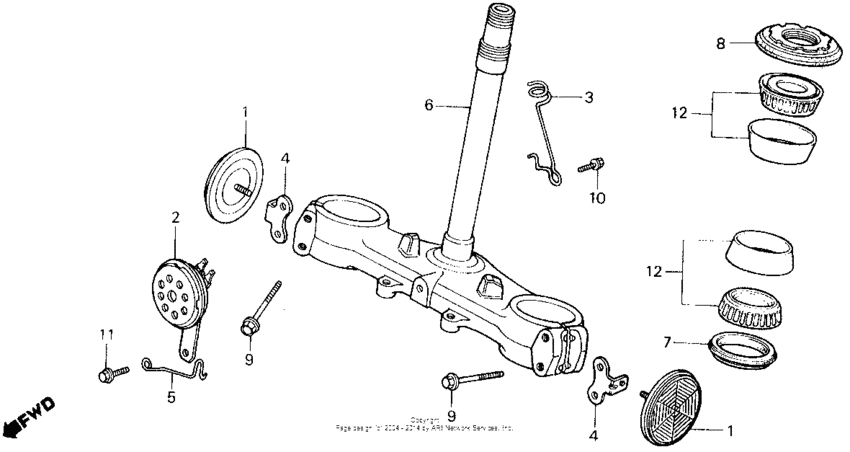 Steering stem + horn