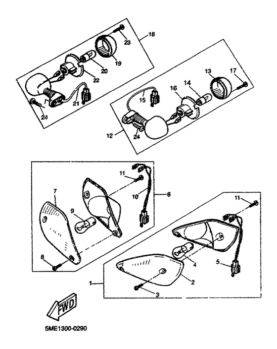 YQ100 Поворотники