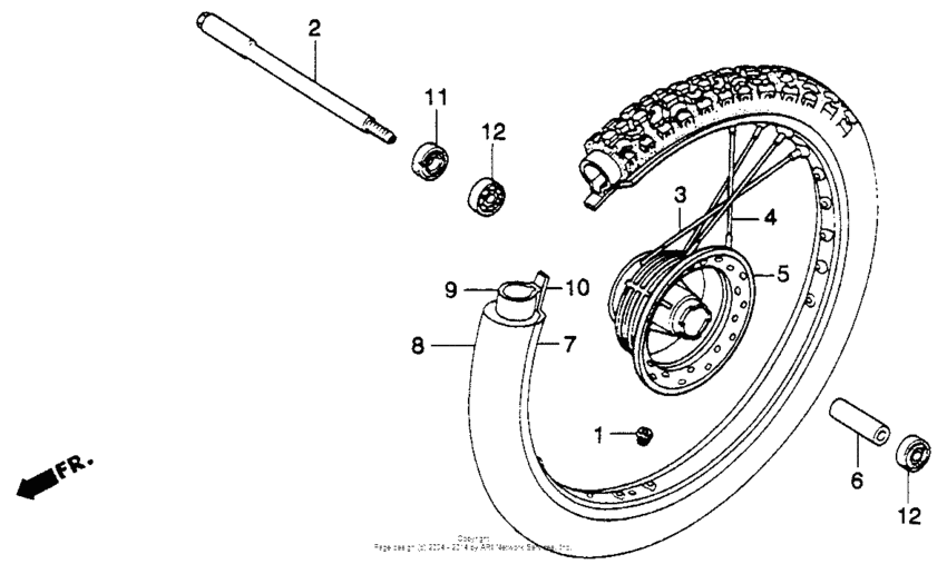 Front wheel 82-83
