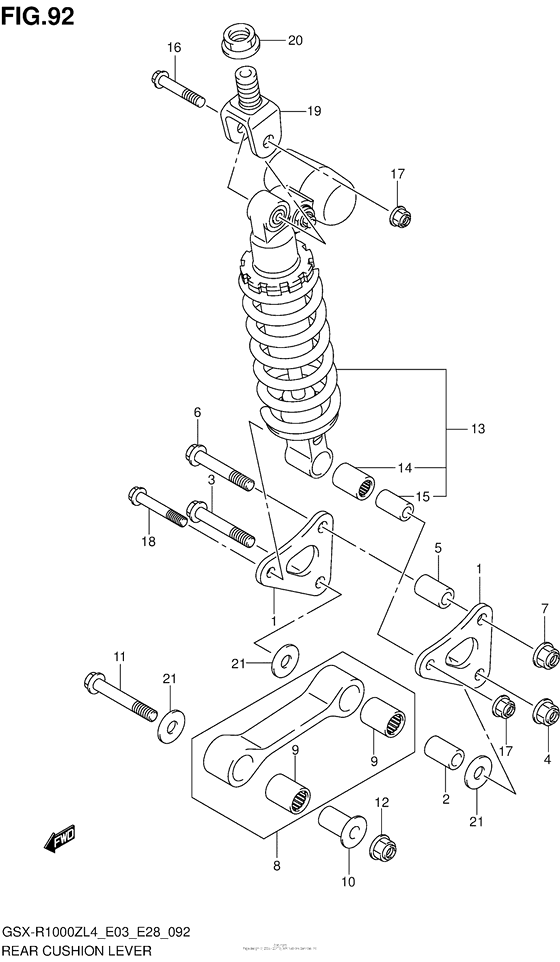 GSX-R1000Z Rear Cushion Lever (Gsx-R1000Zl4 E28)