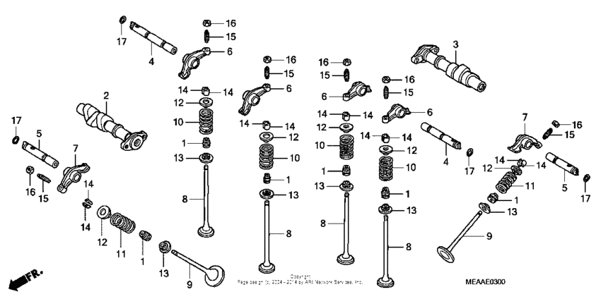 VTX1300T Распределительный вал и клапана