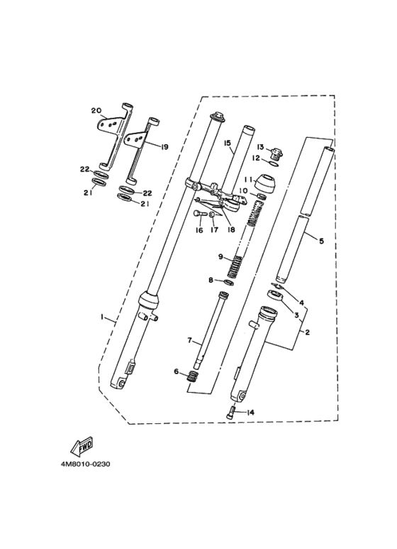 Front fork assy(ur silv