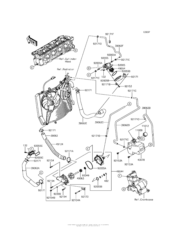 ZG1400 Патрубки охлаждения