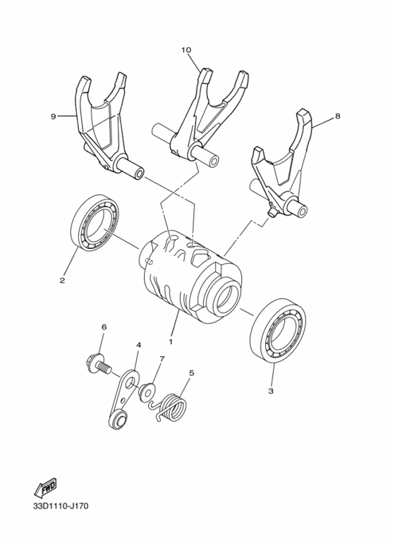 Shift cam & fork