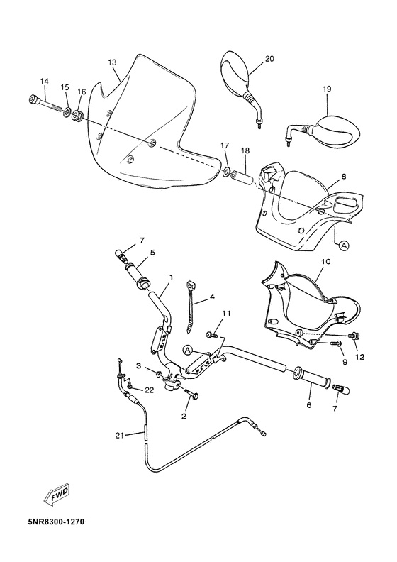 Steering handle. cable