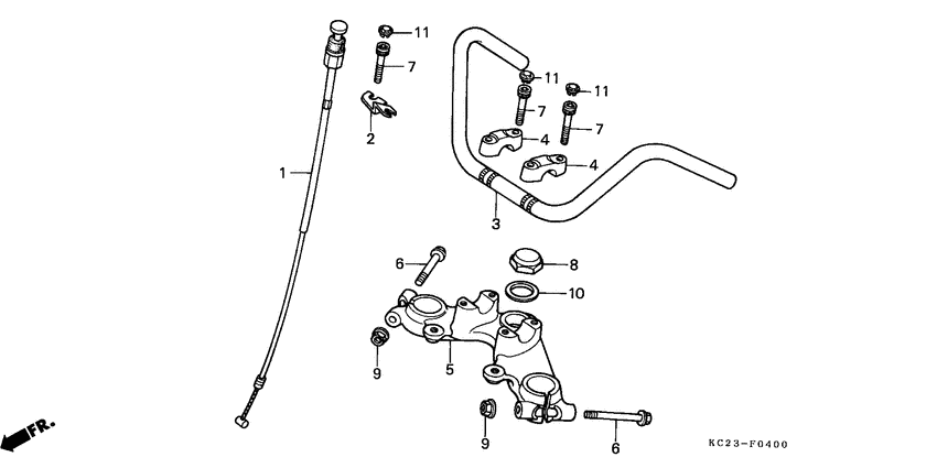 Handle pipe/top bridge