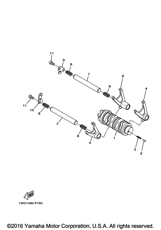 YZFR3GL Копирный вал