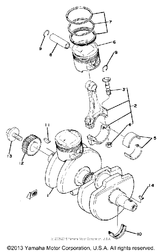 Crank piston