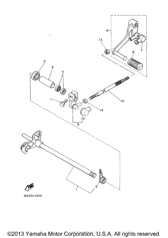 FZR600RE Вал переключения