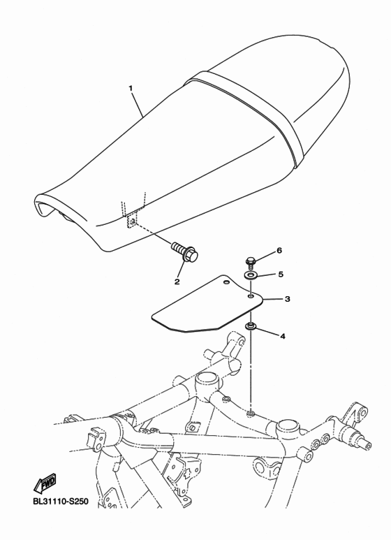 XVS950XR-A (ABS) Сиденье