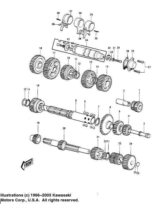 Transmission/change drum 1/2