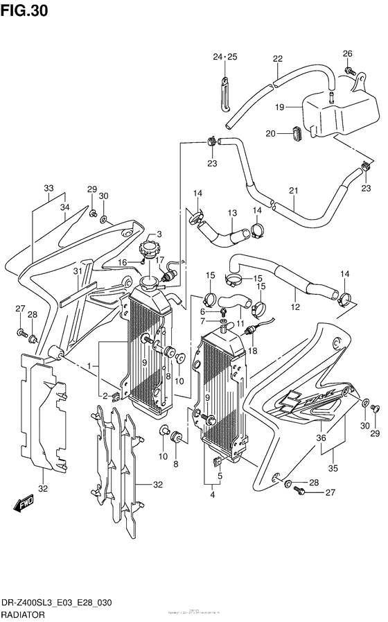 Radiator (Dr-Z400Sl3 E28)