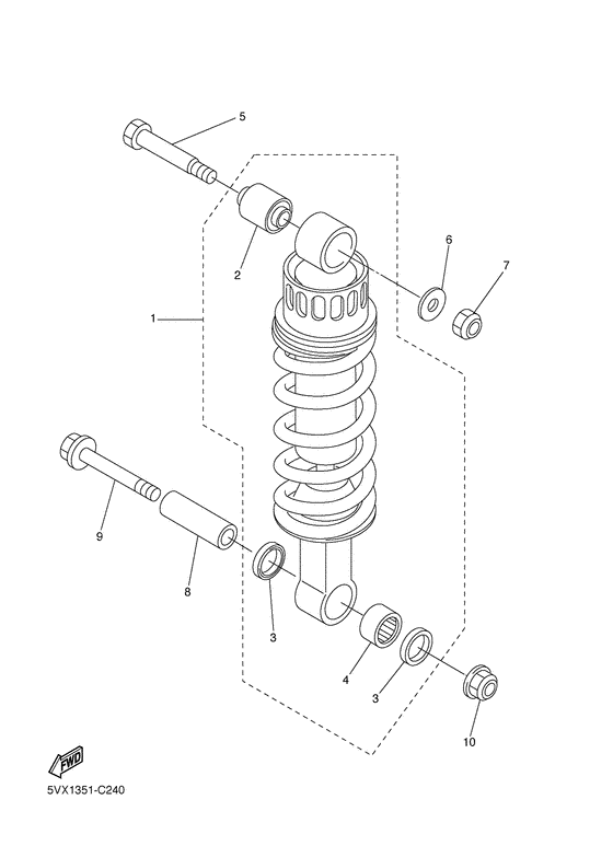 FZ6-S Задняя подвеска