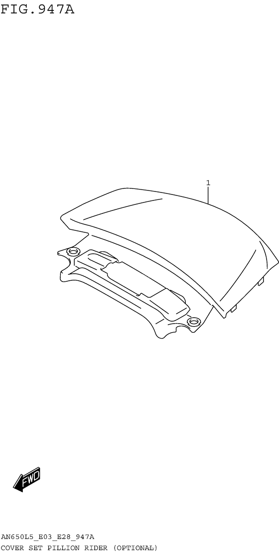 AN650 Cover Set Pillion Rider (Optional)