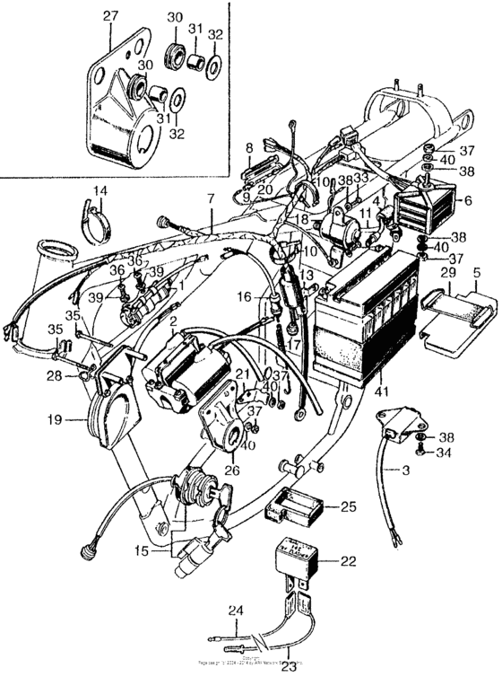 Wire harness + battery