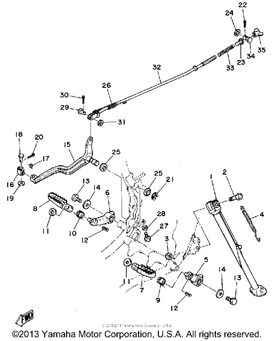 Stand - footrest - brake pedal