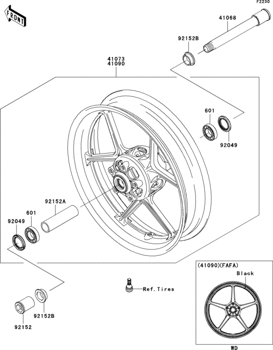 ZX1000 Переднее колесо