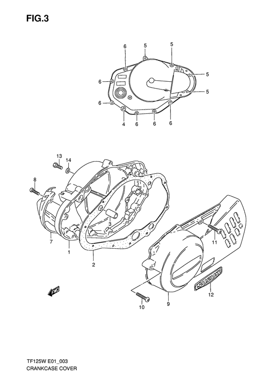 Crankcase cover ass`y  (v