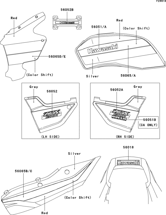 ZR1200 Decals(red / silver)(zr1200-a2)