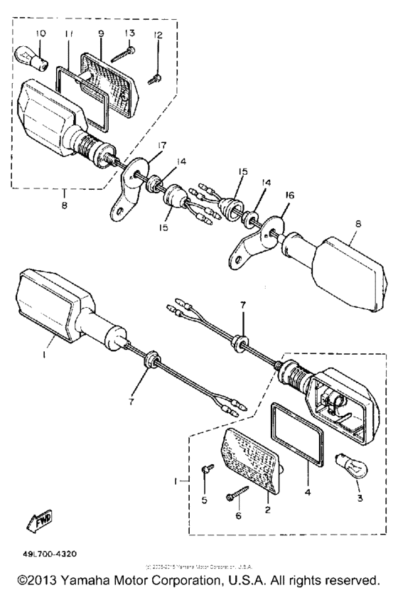 XT600WC (CA ED.) Поворотники