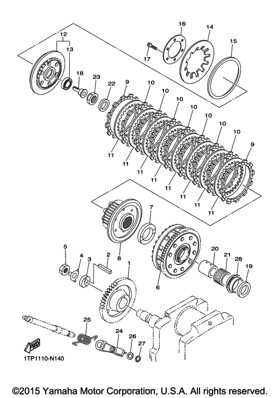 XVS950C Сцепление
