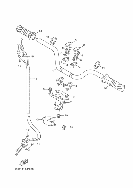 Steering handle & cable