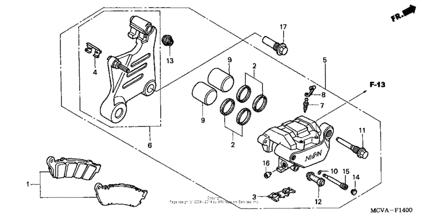 VTX1800R2 Задний суппорт