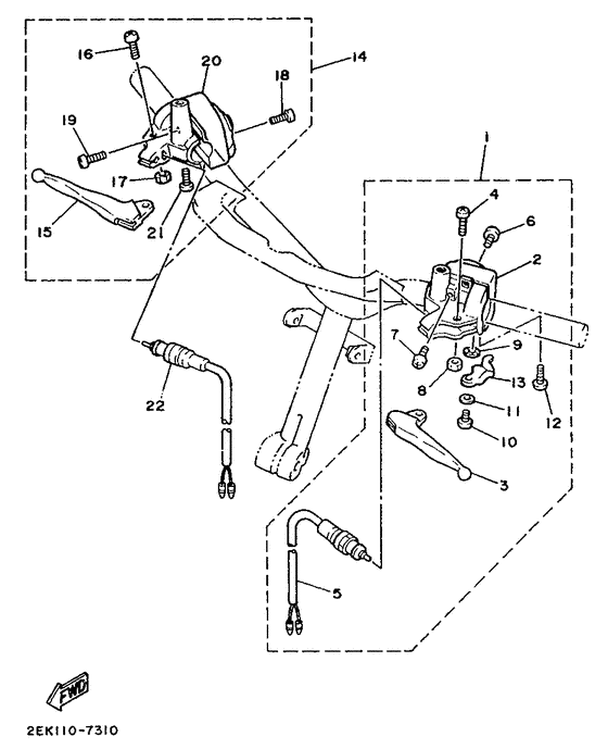 Handle switch. lever