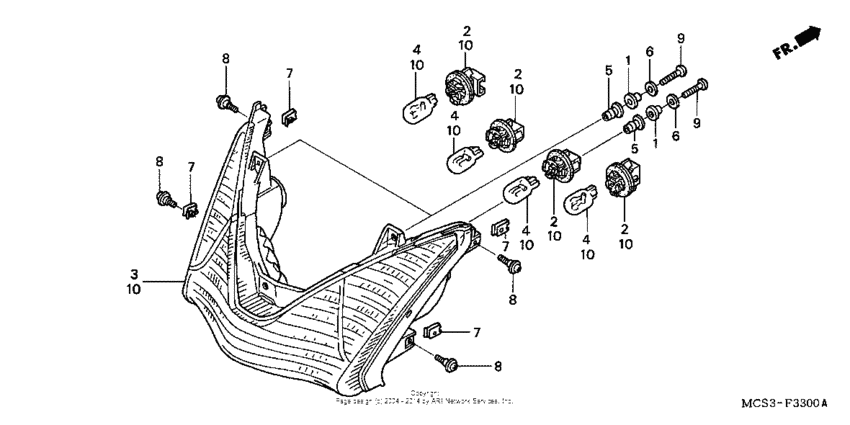 ST1300 Задний фонарь