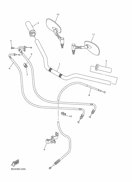 Steering handle & cable