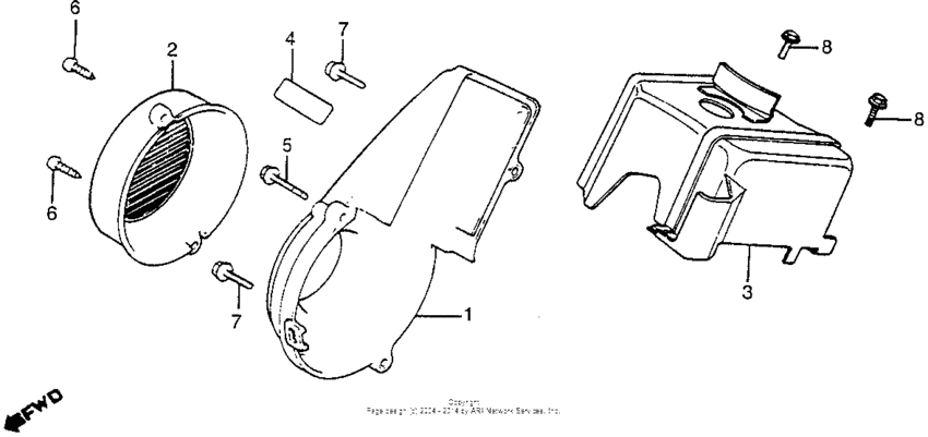 Fan cover + shroud + air guide cover