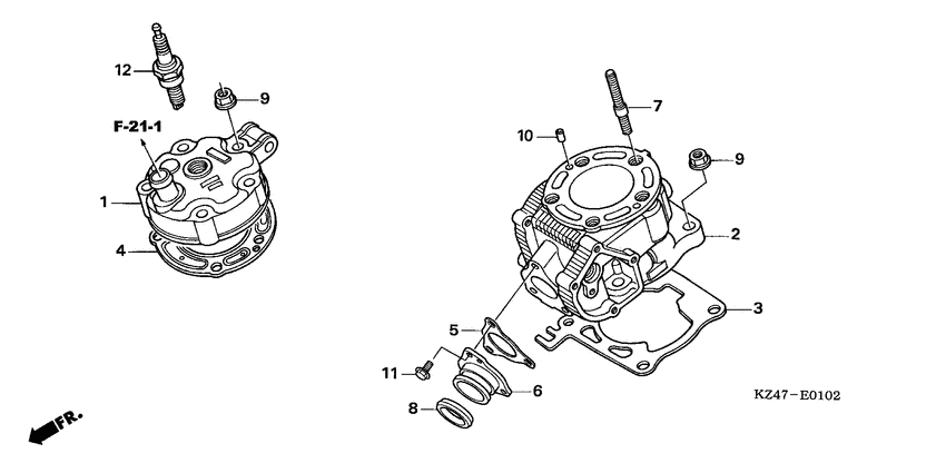 Cylinder/cylinder head